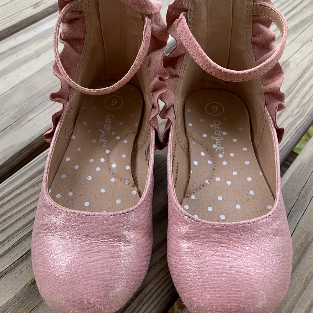 Toddler Girl Pink Ruffle Shoes